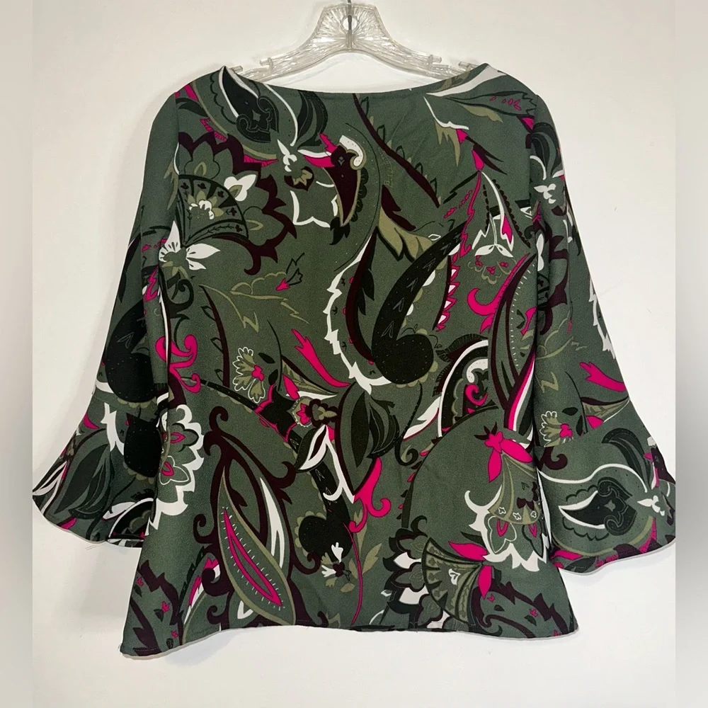 Banana Republic Women’s Top Size XS Multicolored‎ Paisley Print Retro Vibe